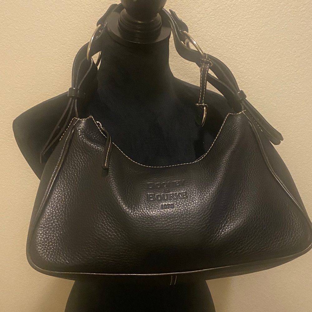 Dooney & Bourke Black Pebbled Leather Handbag